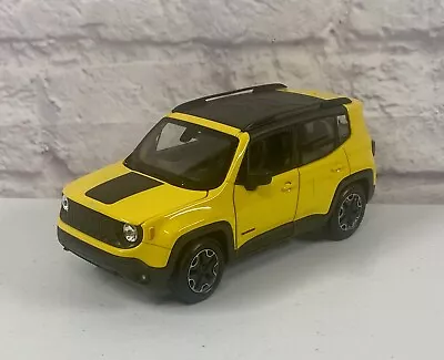 *BRAND NEW* Welly 1:24 Diecast Car Jeep Renegade Trailhawk Yellow SUV Truck • $29.95