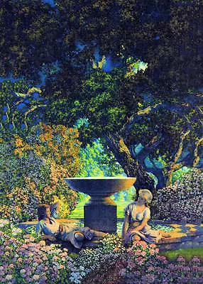 Ladies In Dark Garden After Maxfield Parrish • $14.95