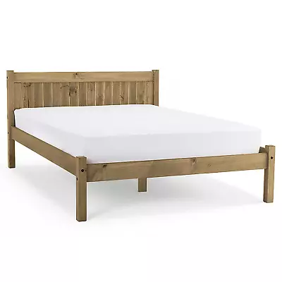 £119.99 • Buy Maya 4' Small Double Bed Distressed Waxed Pine Frame Solid Wood