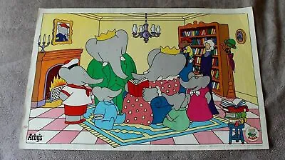 BABAR Family & Zephir 1991 Laurent De Brunhoff Cartoon Arby's PROMO Poster FN • $29.99