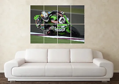 Large Kawasaki Ninja Race Bike Superbike Moto GP Wall Poster Art Picture Print • £6.49