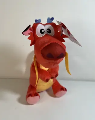 Walt Disney Mulan SOFT RED MUSHU DRAGON 9  Plush Stuffed Animal Toy NEW W/ TAG • $12