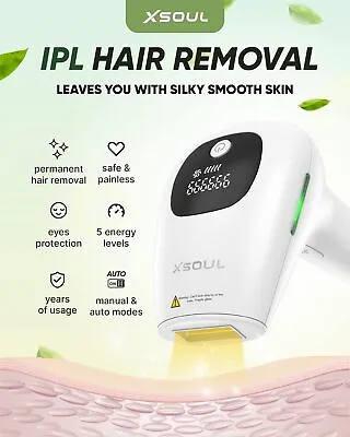 $25.99 • Buy IPL Hair Removal For Women And Men Permanent Hair Removal