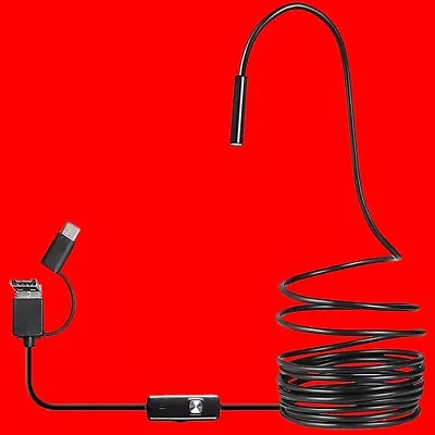 3in1 HD Industrial Endoscope 5.5MM USB Borescope Inspection Camera For CellPhone • $19.55