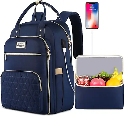 Lunch Backpack For Women15.6inch Laptop Backpack With USB Charging Port • $52.99