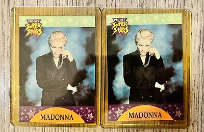 ERROR 1991 Pro Set MusiCards Superstars MADONNA Preview Promo #5 Plus Others. • $200