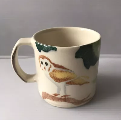 National Trust Sponge Ware Hand Decorated In England Owl Pattern Small  Mug • £6.99