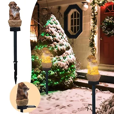 Hug Meerkat Garden Ornament Solar Powered Water Proof Light Solar Meerkat • $26.07