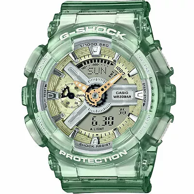 New Casio G-Shock GMAS110GS-3A Clear Green Analog-Digital Limited Watch • $129.95
