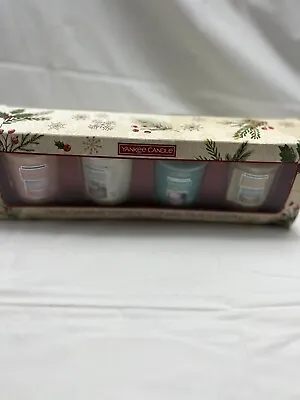 Yankee Candle Sampler Gift Box 4 Set VOTIVE CANDLES New In Box Scents • £7.60