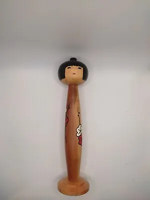 23 Cm (9 ) Japanese Kokeshi Doll Wooden Hand-painted Japanese Doll • £19