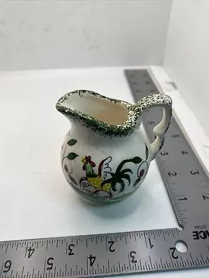 Vintage Miniature Creamer/Pitcher With Hand Painted Rooster 43C-906W • $8