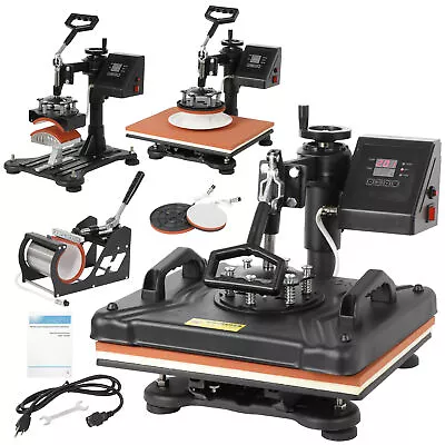 5 In 1 Heat Press Machine For 12 X15  Combo Kit Sublimation Swing Away • $158.58