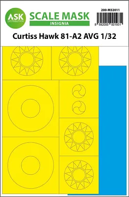 1/32 Art Scale Curtiss Hawk 81-A2 AVG INSIGNIA Masks For Great Wall Hobby • $14.95