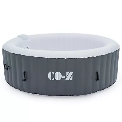CO-Z 6 Person Inflatable Spa Tub Portable Outdoor Hot Tub Pool W Air Pump Gray • $389.99