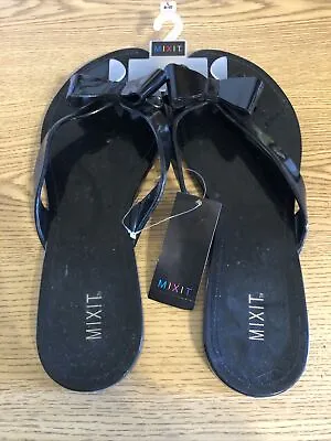 Mixit 9-10 Women’s Sandals Flip Flop  Shoes Black Retail $20 (apt-1087) • $7.46