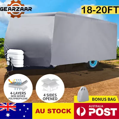 18-20ft Caravan Cover Campervan 4 Layer Heavy Duty UV Carry Bag Covers AUS • $108.99