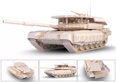 1/72 Russia  T-90M With Protective Drone/Fossil Armor Tank Kit Model(3D Printed) • $29.85