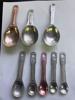 Vintage Aluminum Metal Measuring Spoon Lot U.S. ST’D. Retro • $9.99