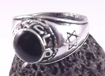 Star Of David Magen Judaica Silver With Stone Ring Kabbalah Gift Jewish Israel • $9.89