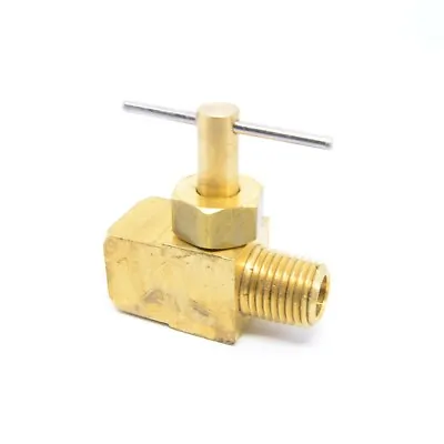 1/4 Male NPT X 1/4 Female NPT Inline Brass Liquid Gas Needle Valve Propane • $19.43