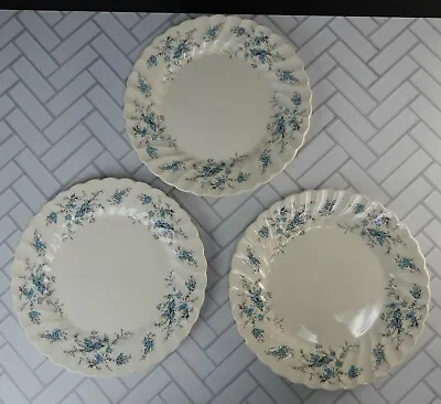  3 Dinner Plates Myott Staffordshire Forget Me Not With Stain Crazing & Chips • $39.99