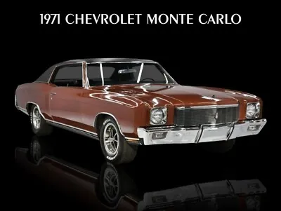 1971 Chevrolet Monte Carlo Metal Sign: LARGE SIZE 12 X 16 - Free Shipping • $33.88