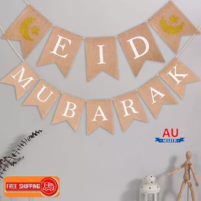 Ramadan Kareem Eid Mubarak Banner Bunting Decor Muslim IslamicWP • $12.96