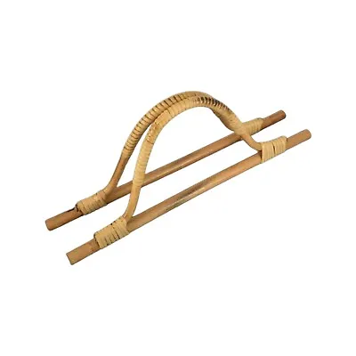 Bamboo Bag Handles Large Pair Of  D Shaped Making Bags Craft  Sewing BH12 • £9.99