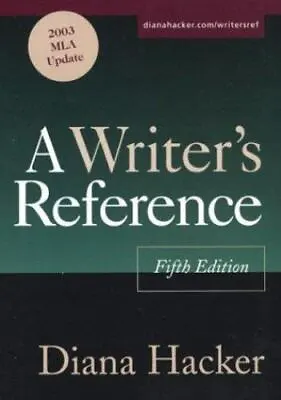 A Writer's Reference 2003 MLA Update 5th Edition Diane Hacker Companion Website • $18.97