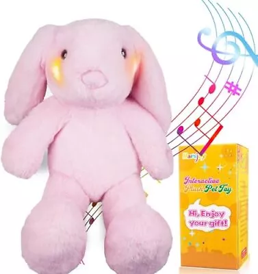 Pink Musical Bunny Colorful Light Up Singing Animated Stuffed Animal Plush Ea... • $44.16