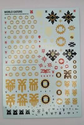 Chaos Space Marine WORLD EATERS / KHORNE Transfer / Decal Sheet 40K • $7