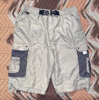 Vintage Macgear Beige Khaki Cargo Shorts Large With Snap Buckle  • $75