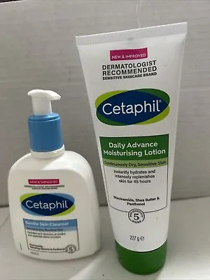 £11.99 • Buy Cetaphil Skin Cleanser 236ml & Moisturising Lotion 227g Dry Sensitive Skn