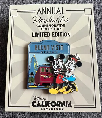 Disney Mickey & Minnie Buena Vista Street Limited Edition Annual Passholder Pin • $32.90