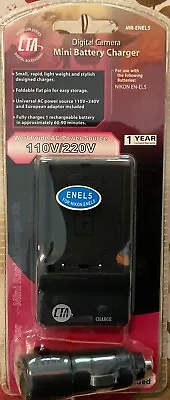 Digital Camera Mini Battery Charger 110V/220V. NEW SEALED. For Nikon EN-EL 12 • $15.99