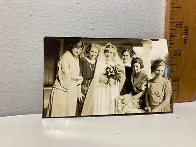 Vintage Photo 1920's Bride & Bridel Party B • $6.99