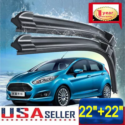 $12.98 • Buy Windshield Wiper Blades 22 &22 J-HOOK For Dodge Ram 1500 2500 3500 2018-2009