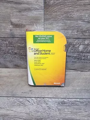 Microsoft MS Office 2007 Home & Student GENUINE Disc & Product Key W/ Case • $20.66
