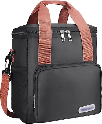 15L Insulated Lunch Box For Men Women Adult Small Cool Lunch Box Bag Cooler Tote • £16.86