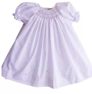 Petit Ami Lavender Smocked Dress W/Rosettes NWT Newborn 3m 6m 9m • $32.24