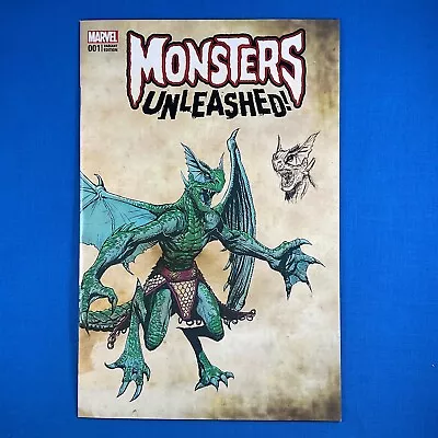 Monsters Unleashed #1 Design Art Variant Wrap-Around Cover Marvel Comics 2017 • $2.69