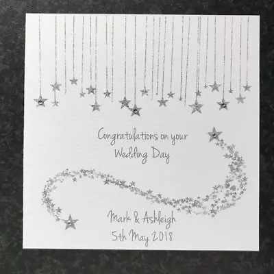 Personalised Handmade Wedding Day Card ~ Modern ~ Congratulations • £2.95