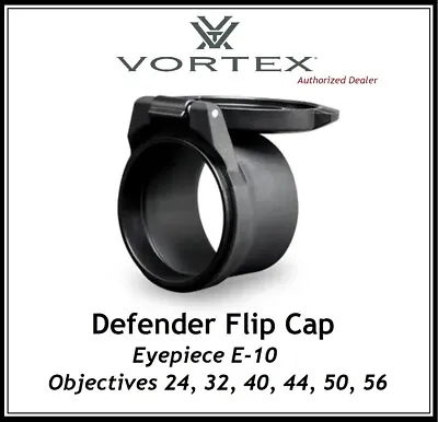 VORTEX OPTICS Defender Flip Cap Sizes E-10 24 32 40 44 50 56 • $24