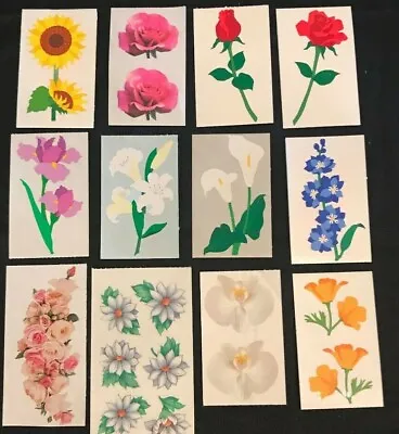 Mrs. Grossman Stickers:LilyRosePoppyDaisyOrchidIrisSunflowerForget-me-not • $1.50
