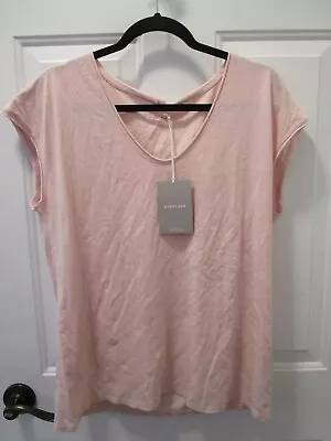 Everlane Women's The Hemp Scoop Neck Muscle Tee In Rose Pink  Size Medium   New • $31.96