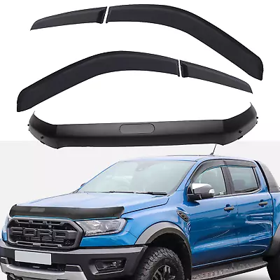 Bonnet Protector + Window Visors WeatherShields For Ford Ranger Raptor 2015-2022 • $133.99