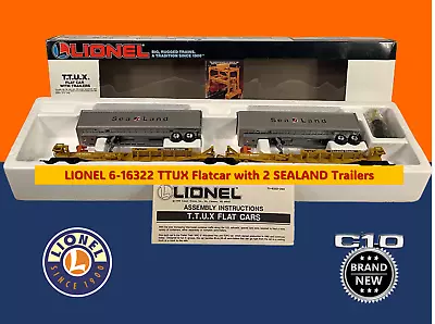 Lionel 6-16322 TWO SEALAND TRAILERS ON INTERMODAL RAILCARS BRAND NEW EXCELLENT • $48.88