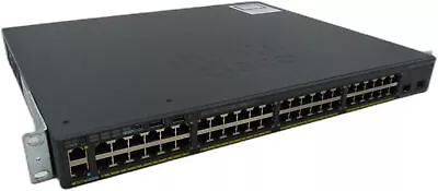 Cisco Catalyst 2960-X Series WS-C2960X-48FPD-L V02 48-Port Gigabit Switch W/Ears • £49.95