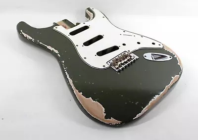 MJT Official Custom Vintage Aged Nitro Guitar Body By Mark Jenny VTS Olive Drab • $250